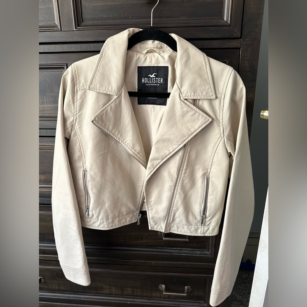 Hollister leather jacket
